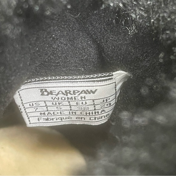 BearPaw Marina Black & Grey Fur Trim Boots - Picture 7 of 12